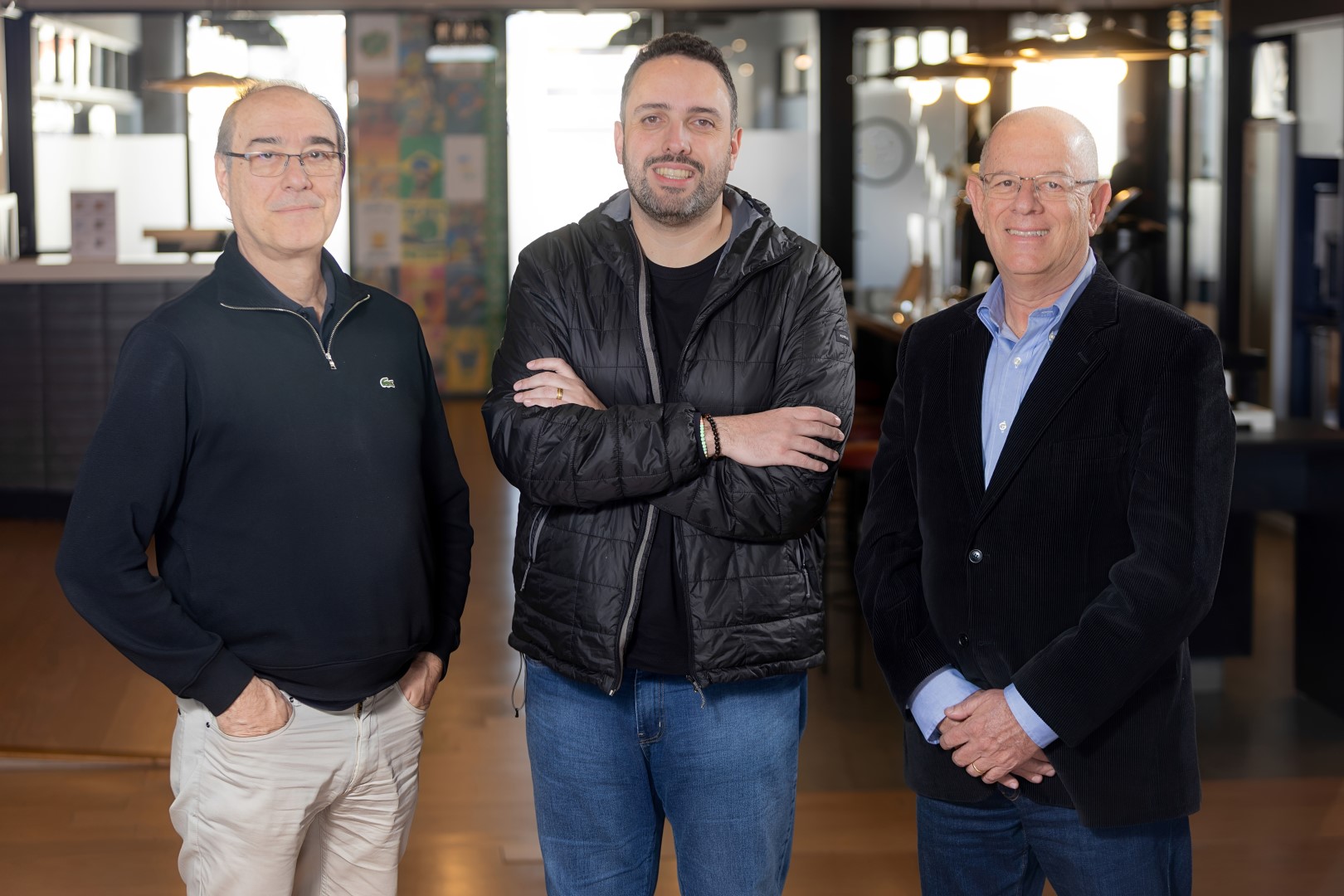 Ricardo Podolsky, Paulo Flavio Faia Nogueira e Tony dos Santos, fundadores da PremiaOne